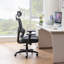 Swivel Ergonomic Office Chair With Adjustable Headrest Armrest, Backrest Tilt Function, Lumbar Support For Executive/Computer Desk/Task Work