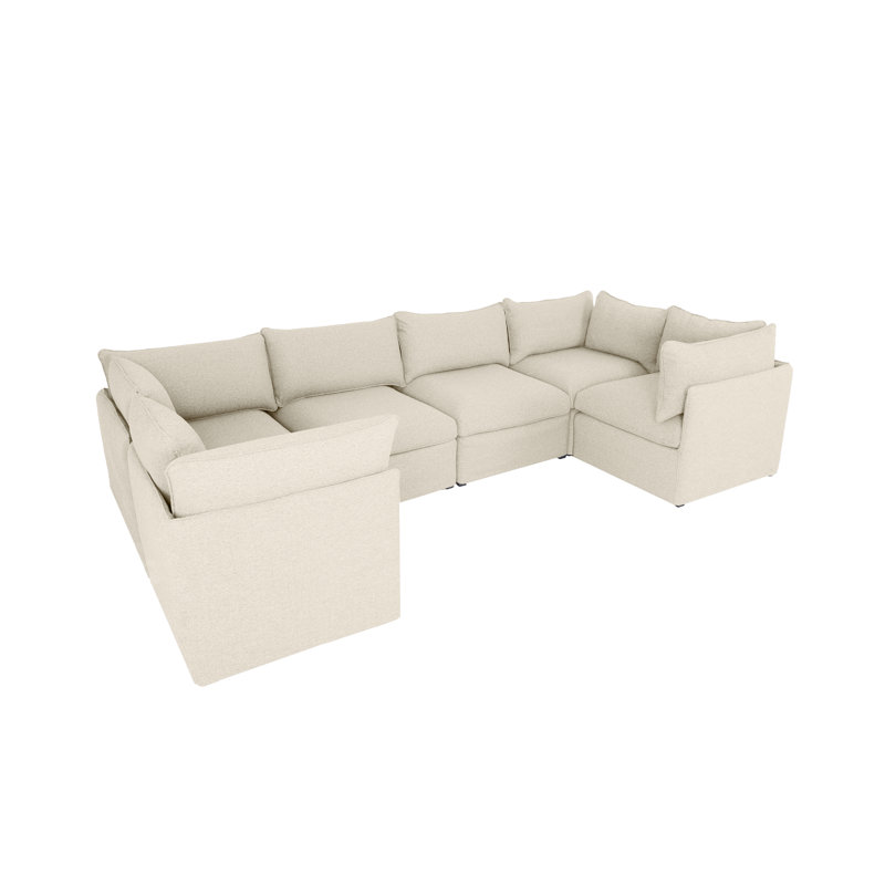 Canapé 6 pièces avec coussin Milk Living Source International Simon