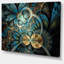 " Symmetrical Blue Gold Fractal Flower "-33819236-21971152