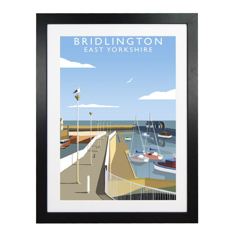 Bridlington by Richard O'Neil - Print, 43.5 cm H x 33.5 cm W x 2.2 cm D, Black Wood Frame