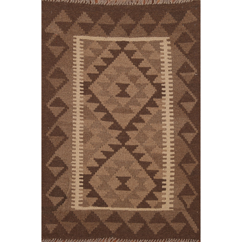 Kilim Reversible Wool Area Rug 3x4