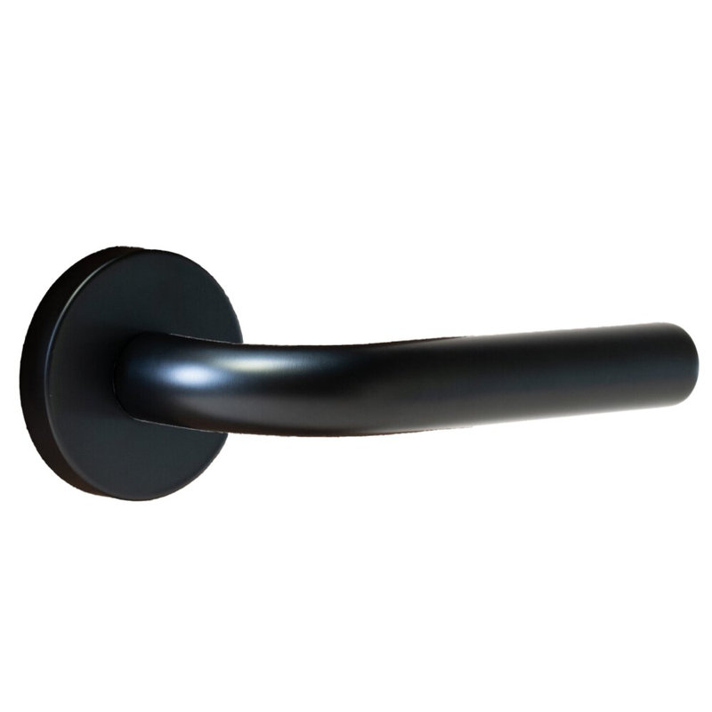 Privacy Door Lever, 2.375", Satin Black, Passage (Hall & Closet)