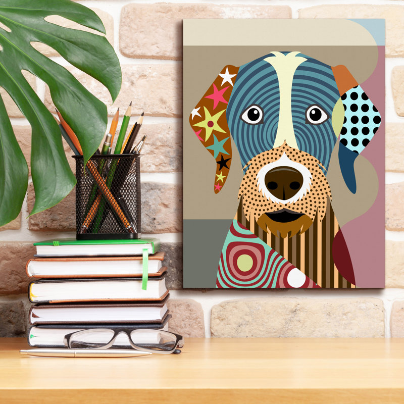 «German Wirehaired Pointer» par Lanre Adefioyue, H 16 po x l 12 po x P 0,75 po