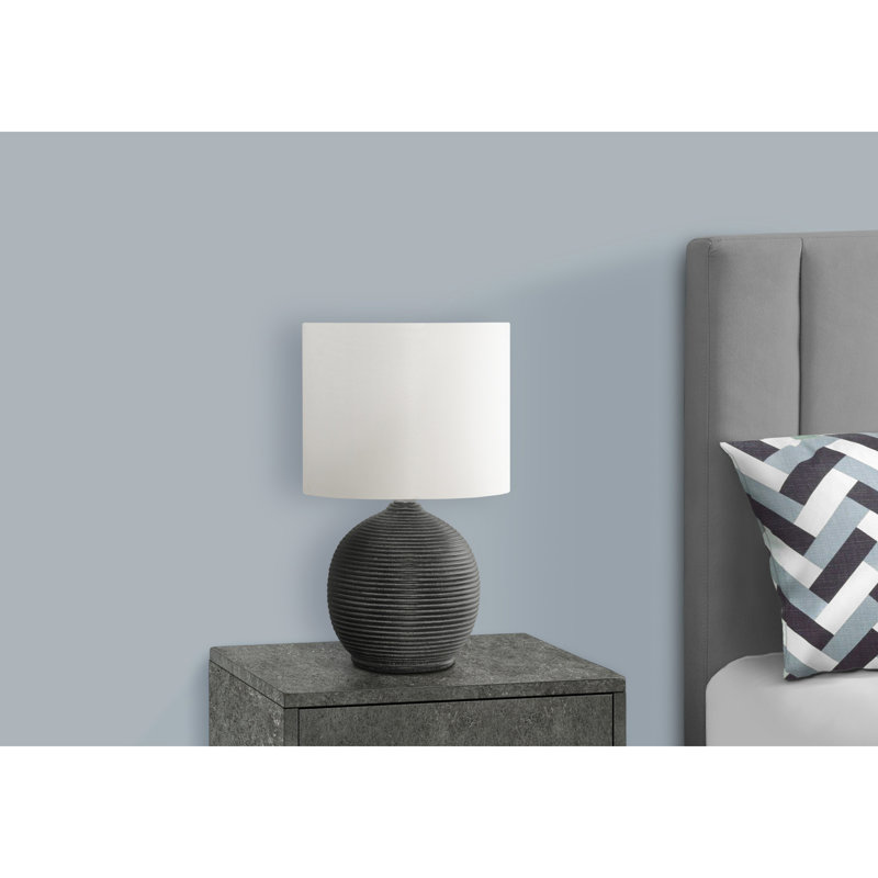 Lighting, 16 po, résine noire, abat-jour, contemporain