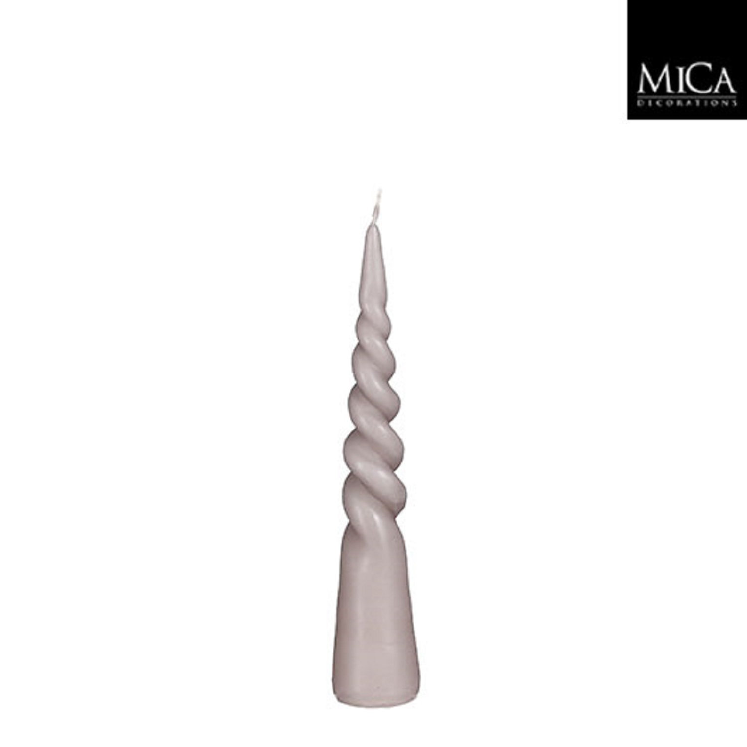 Unscented Taper Candle, Light Gray