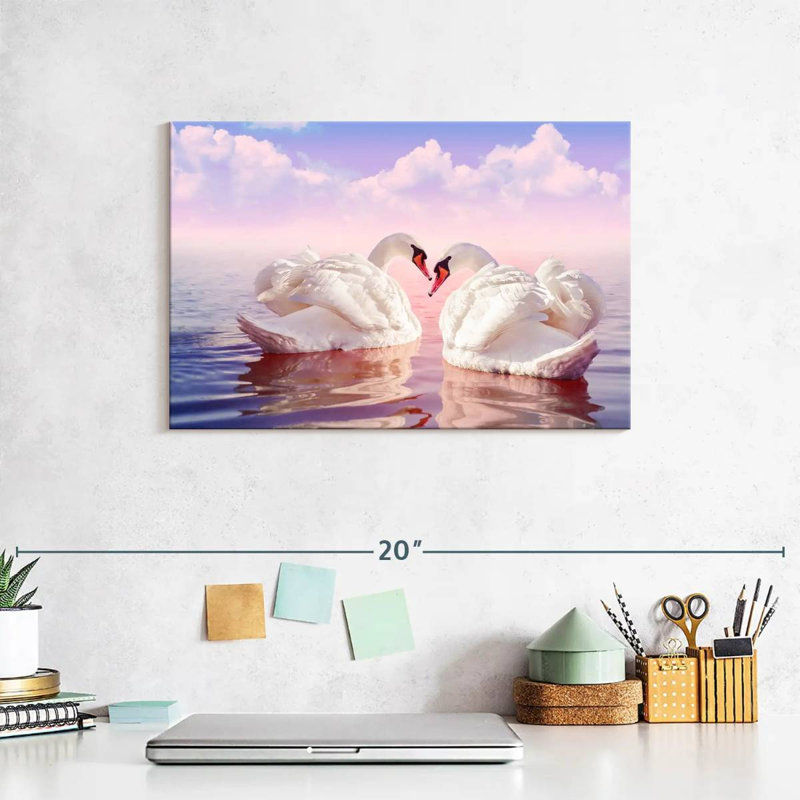 Brampt Two Swans, 8" H x 12" W