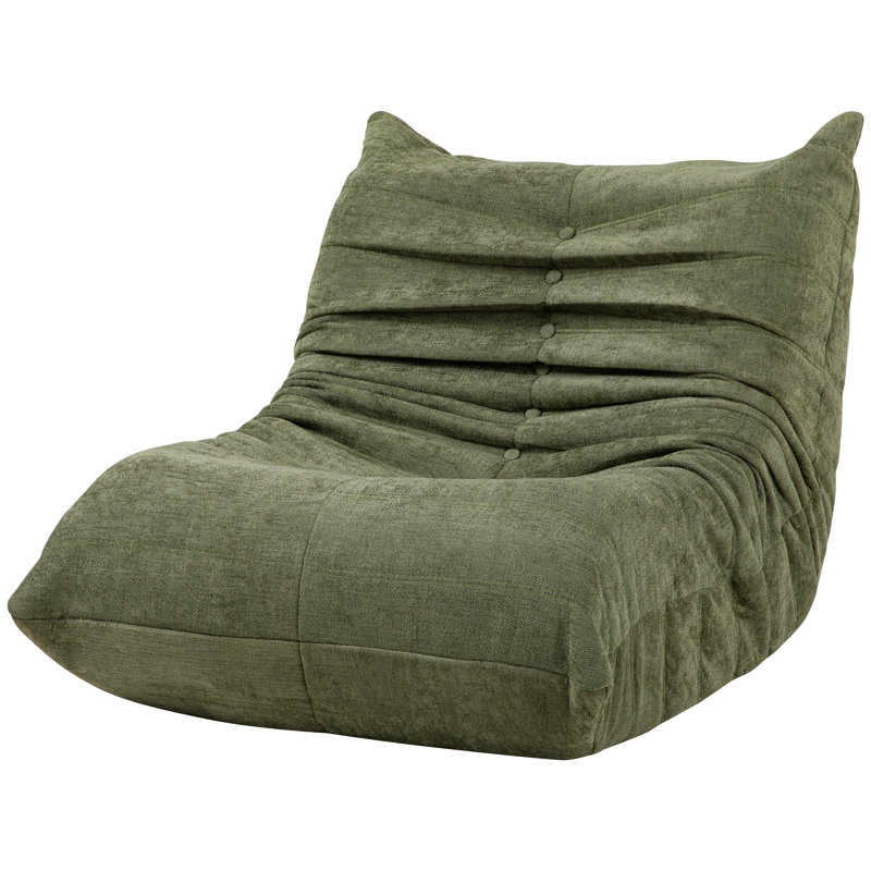 Fauteuil à billes - Mousse à haute résilience, dossier incurvé ergonomique, fauteuil de plancher léger pour petits espaces