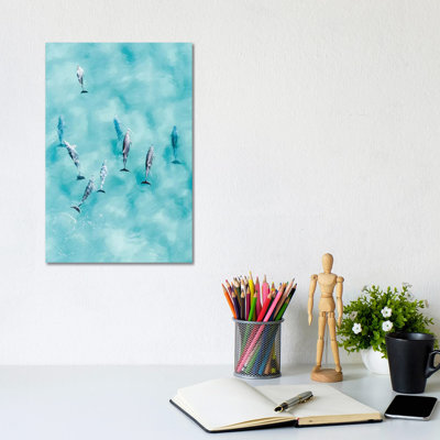 Cruisy Dolphins III by Jaxon Roberts - Wrapped Canvas Print