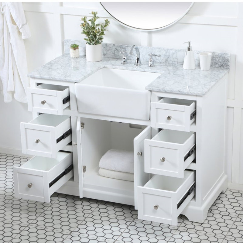 Ensemble de meuble-lavabo simple 48 po Pardue, Blanc
