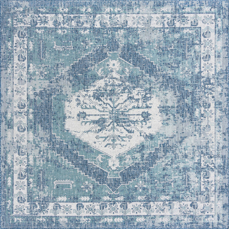 Outdoor Nile Area Rug Tidal Color, Square 10'