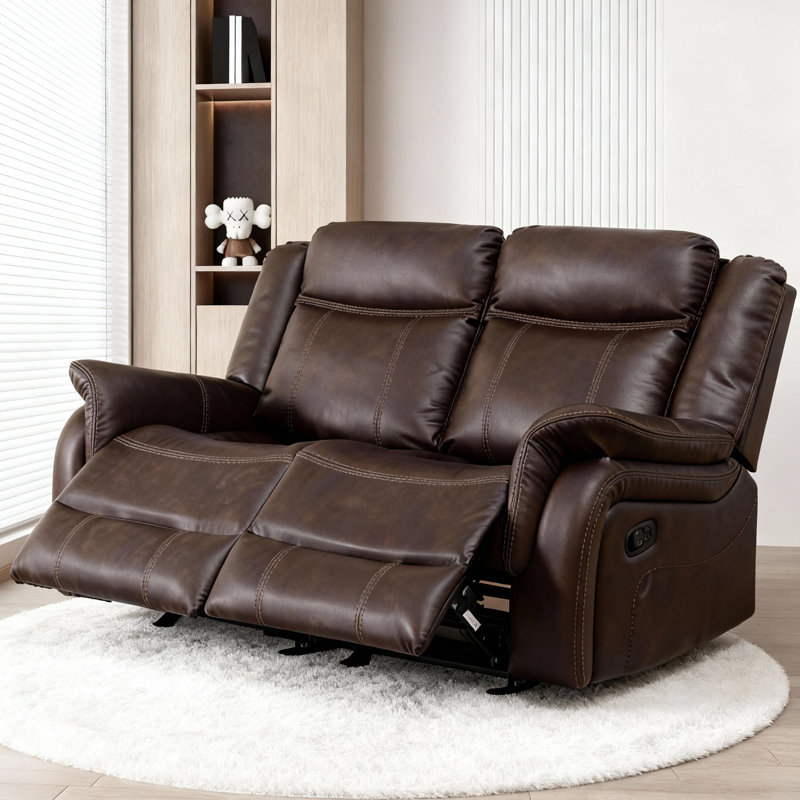 Causeuse inclinable 56,69 po, Brun