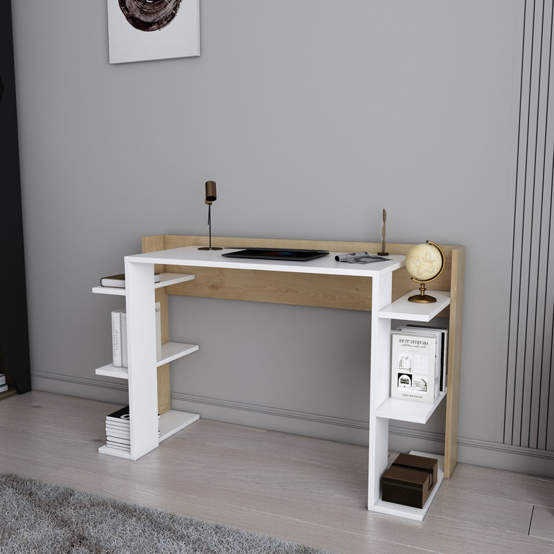 Klaiss Computer Desk, White Sapphire