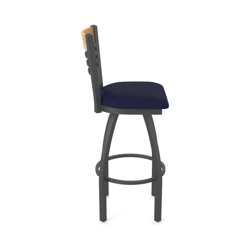 Tabouret tournant 880 Eleanor, Étain, Marine, Très grand (assise de 36 po de hauteur)