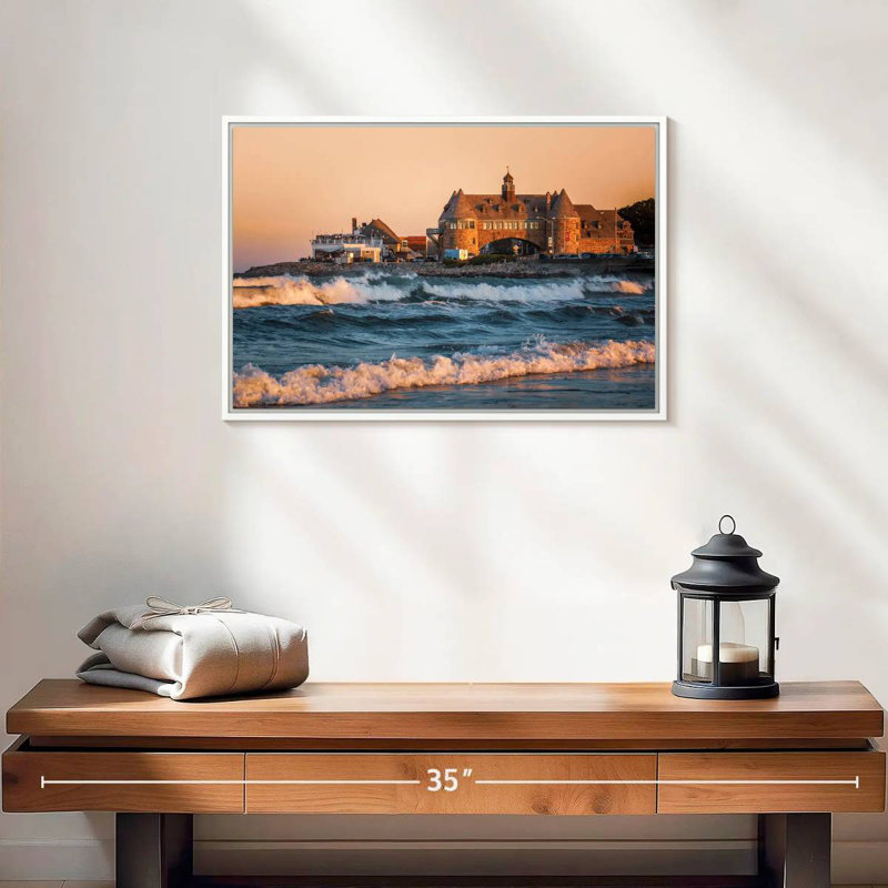 Narragansett Towers, Cadre flottant blanc, 19 po x 13 po