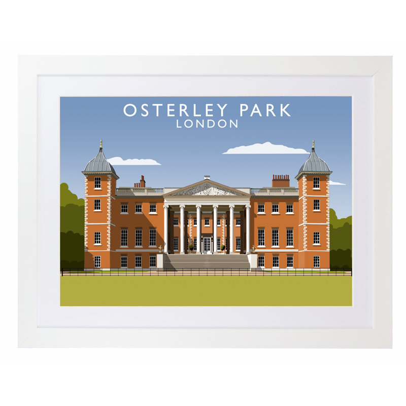 Osterlay Park by Richard O'Neil - Print, White Wood Frame, 33.5 cm H x 43.5 cm W x 2.2 cm D