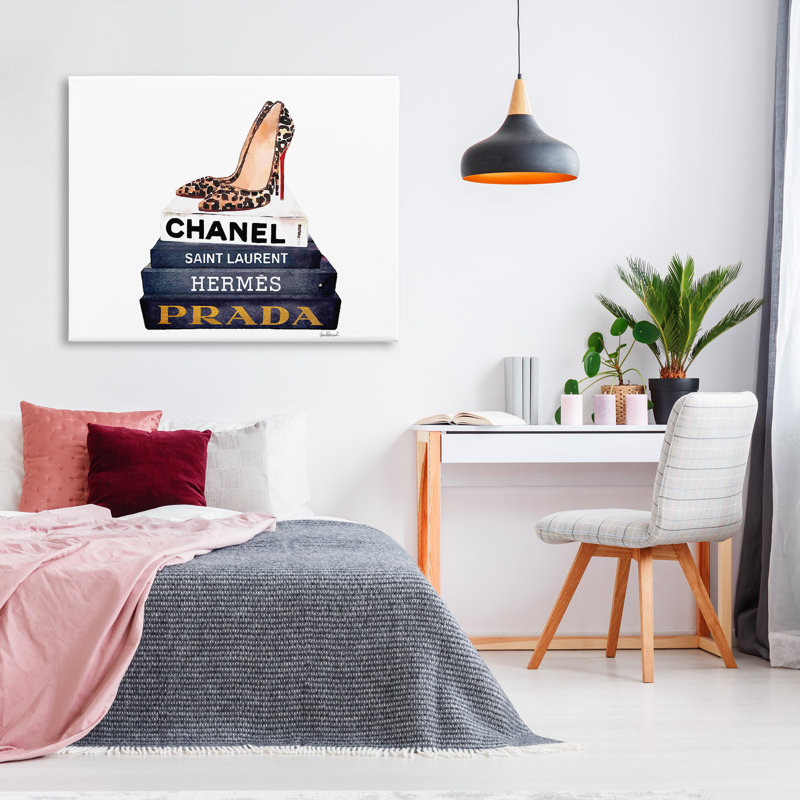«Fashion Book Set Leopard P Pomp Heels», impression, H 36 po x l 48 po