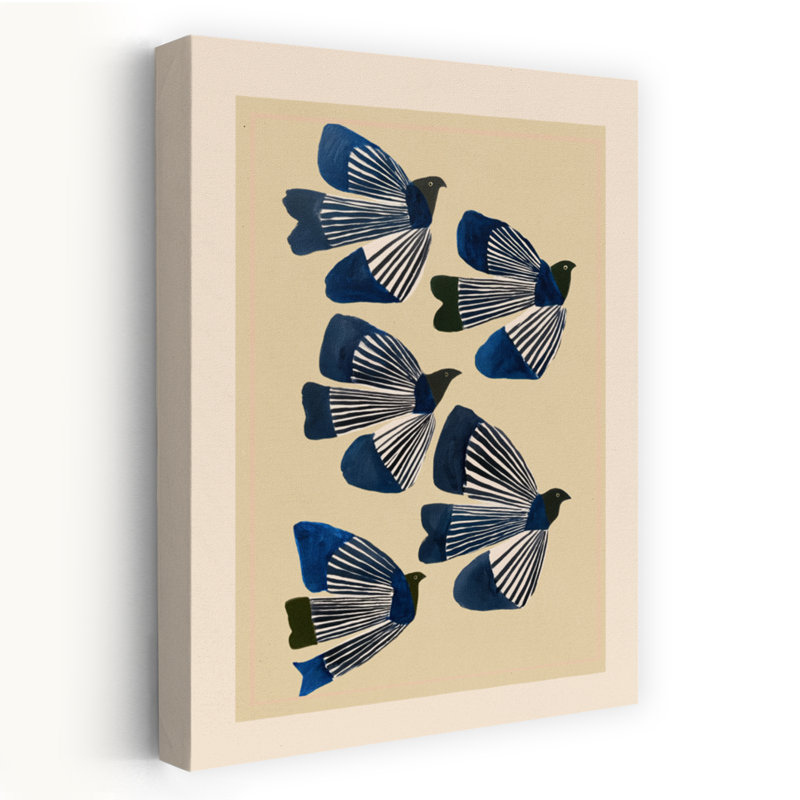 Art contemporain, paysage abstrait, audacieux, oiseau, nature, H 60 po x l 40 po