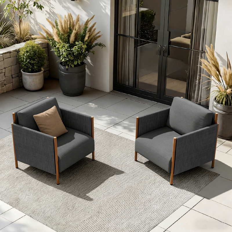 Briles All-Aluminum Club Chairs With Quilted Wrap