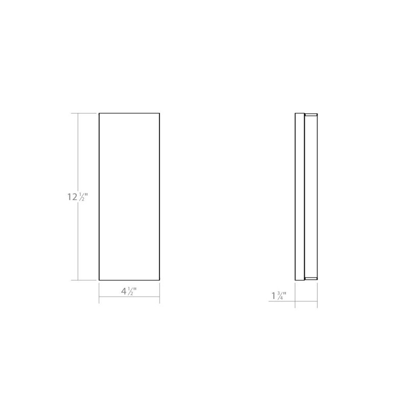 Vanity™ 1 - Light LED Bath Bar, 12.5"H x 4.5"W x 0.75"D