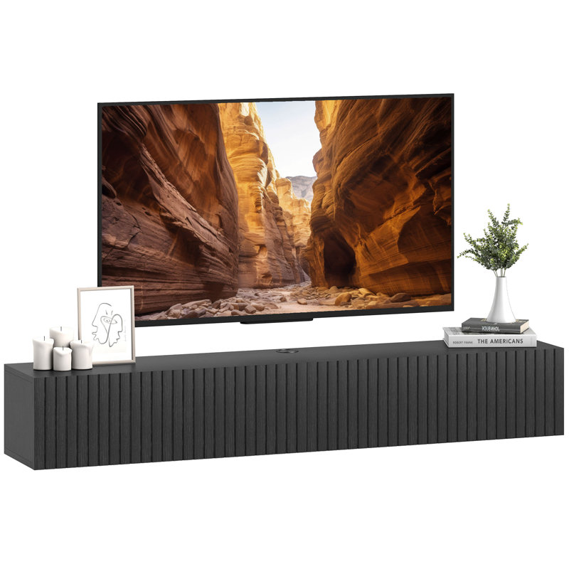 TV Stand for TVs up to 70", 22" H x 25" W x 180" D, White