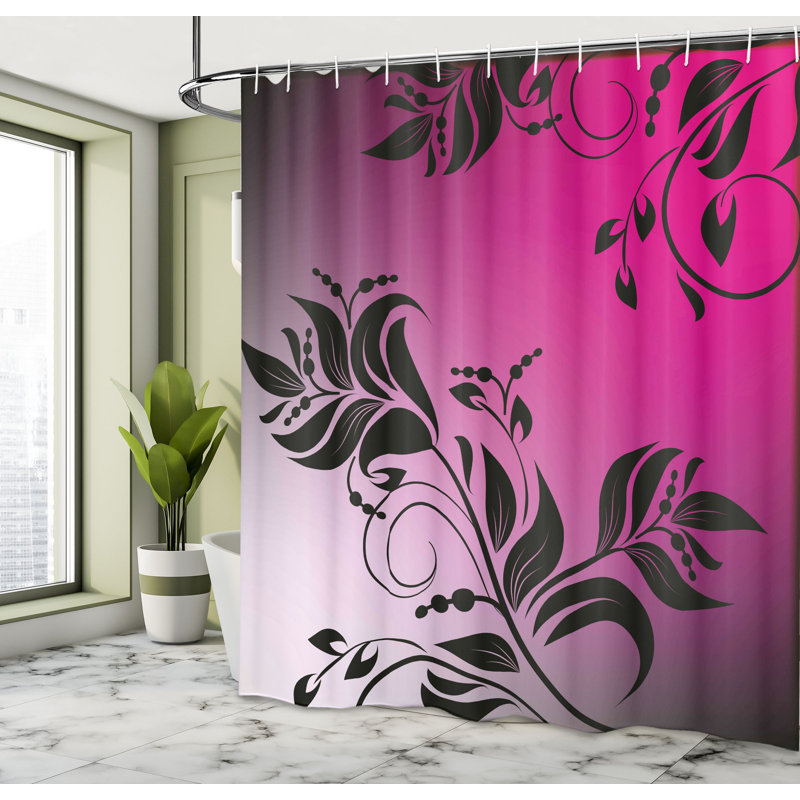 Shower Curtain with Hooks Included, 70"H x 69"W
