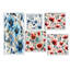Bleu et ivoire élégance côtière motif floral II - ensemble de 5 impressions murales florales-103334092