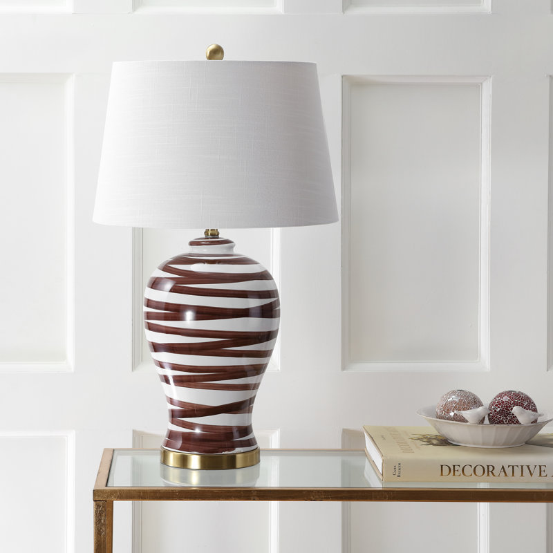 Kater Table Lamp, Brown/White