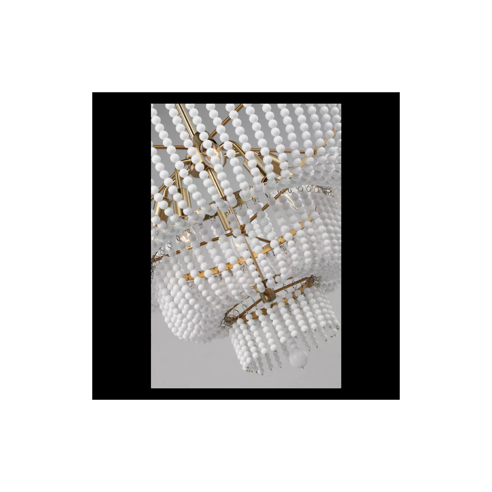 Reeves 6-Light Dimmable Tiered Chandelier , Satin Brass
