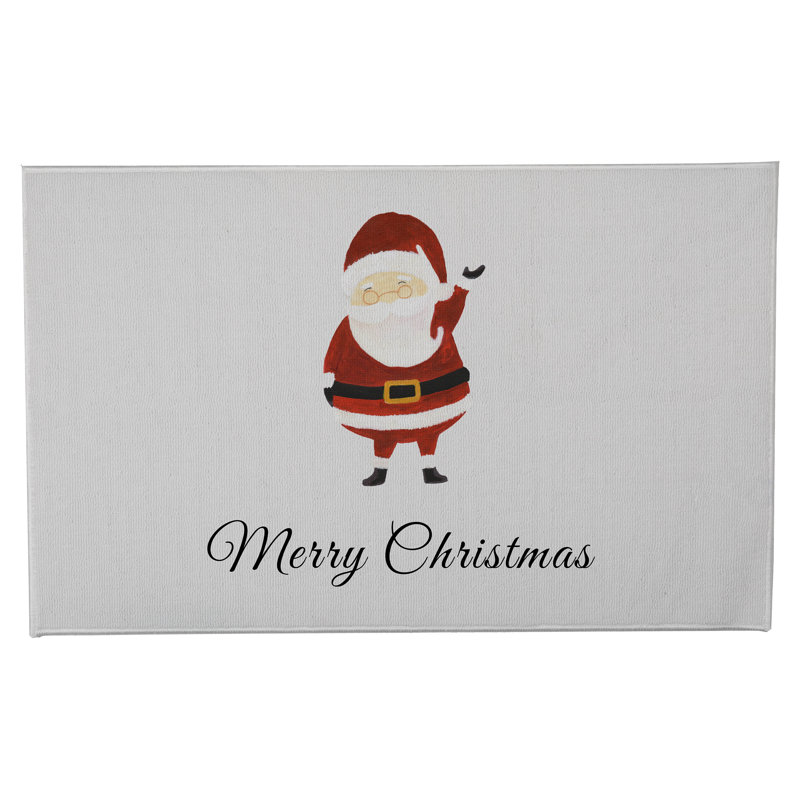 Paillasson Merry Christmas, Blanc d'hiver, L 21 po x L 34 po