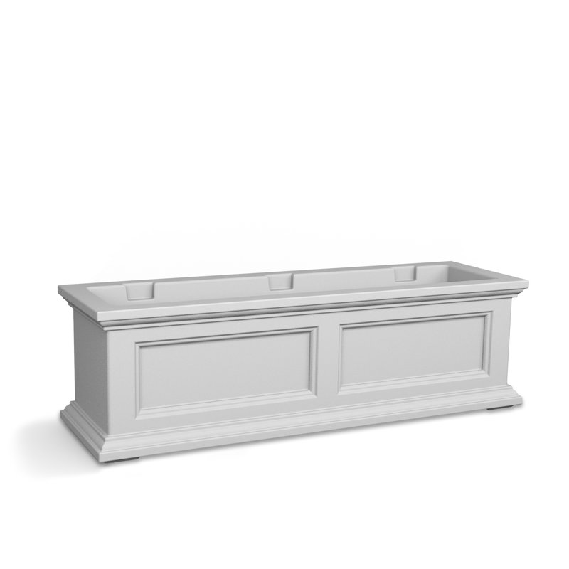 Anastasiya Resin Window Box Planter with Water Reservoir, 36"