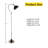 69" Adjustable Arch Floor Lamp with Brushed Nickel Finish, Directional Shade, Weighted Base, UL Listed