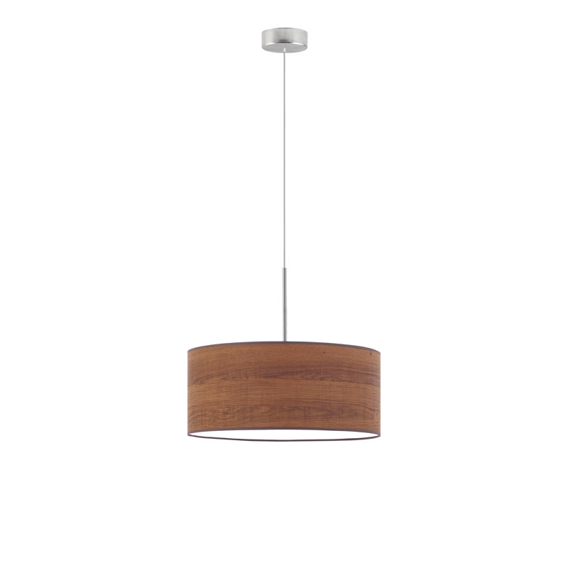 Gunnels 3 - Light Drum Pendant, Walnut