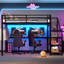 Lit mezzanine double avec bureau et escalier de rangement, lits mezzanine en métal avec lumières à DEL, ports USB, filets en fer multifonctionnels, aucune boîte à ressorts nécessaire et sans bruit, noir-65815079