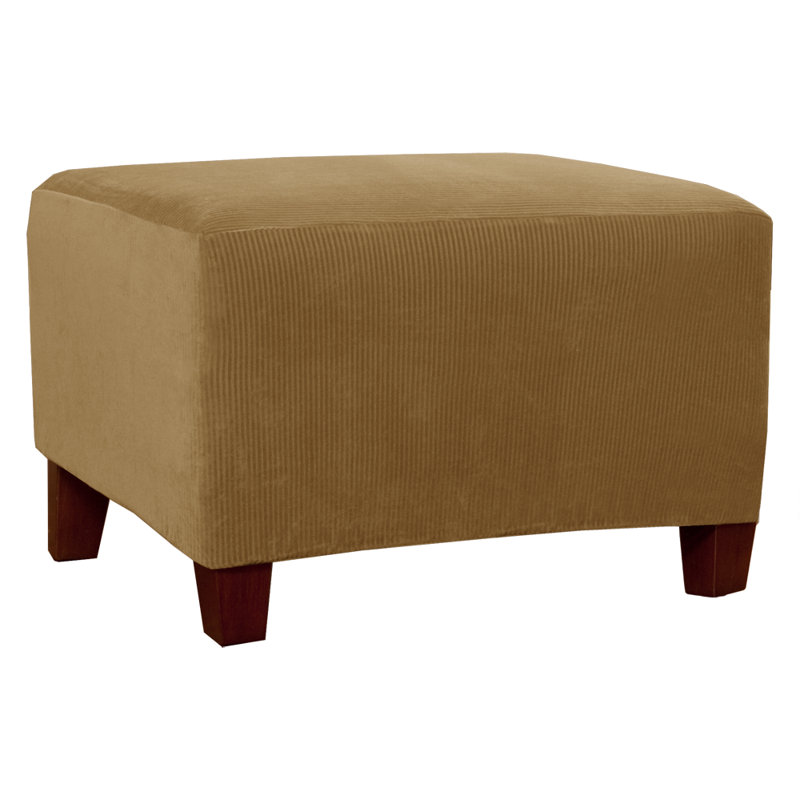 Collin Stretch Ottoman Slipcover, Or