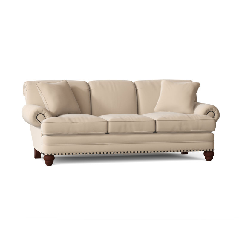 Spratt Sofa, Dark Brass, Manhattan, Tweetie 10 Beige Performance Velvet
