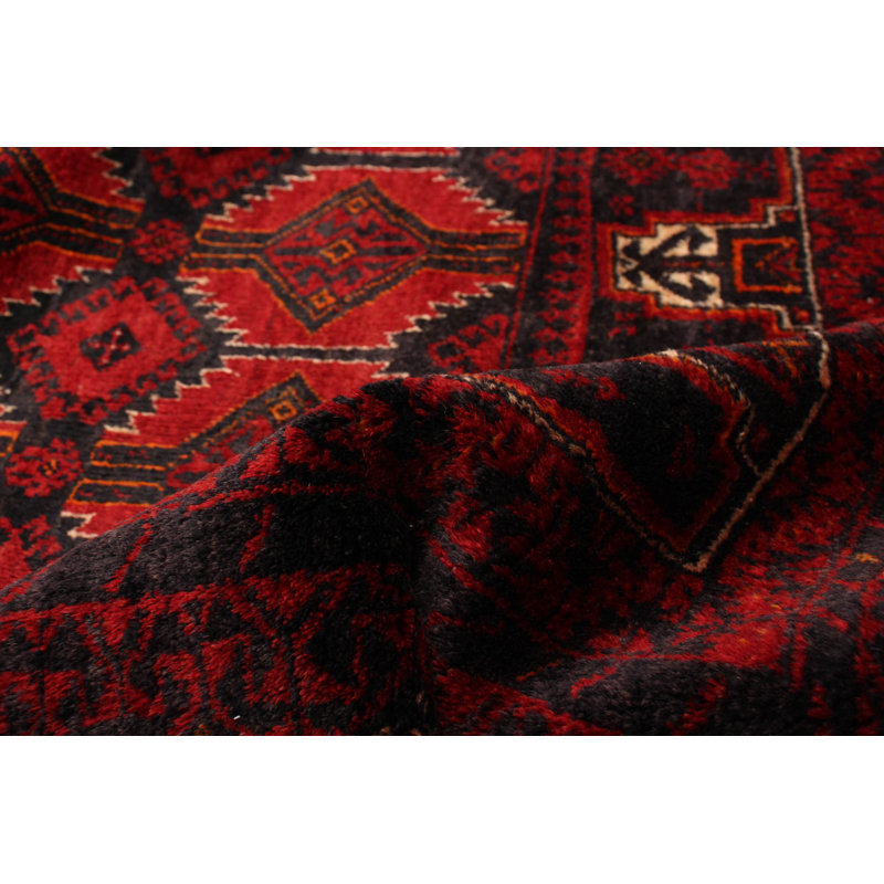 Tapis rouge Royal Baluch 3 pi 10 po x 7 pi 7 po