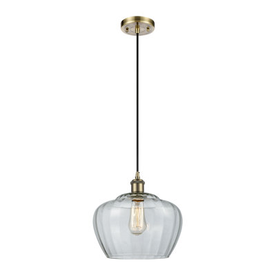 Mini-luminaire suspendu 1 lumière à cordon 11 po Ballston Fenton