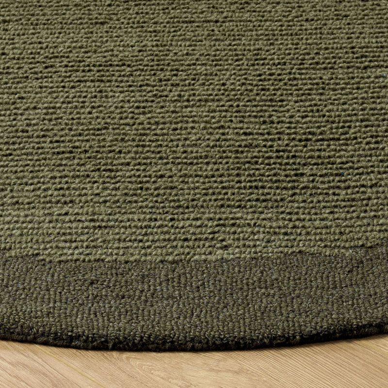 Novelty 159 Hand Tufted Wool Pile Solid Color Rug, Round 6'