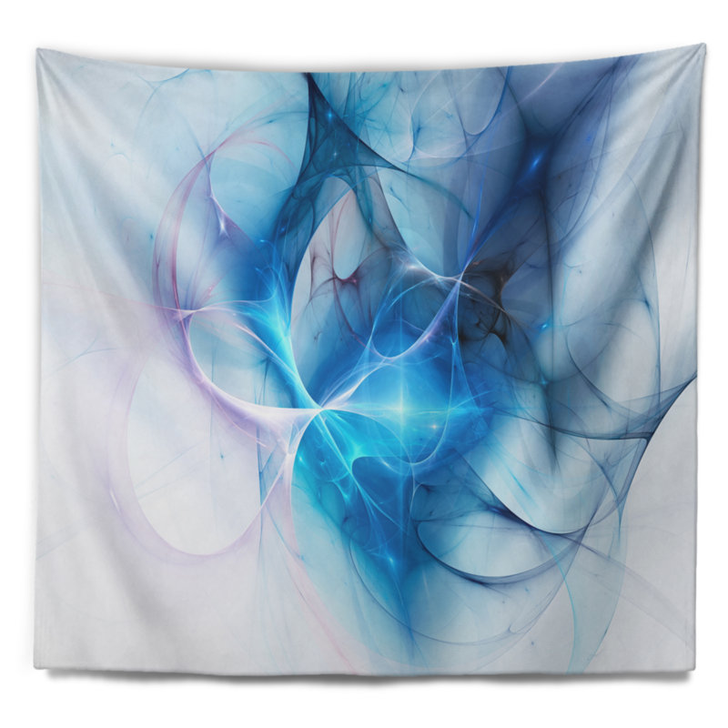 Blue Nebula Star - Tapisserie murale abstraite, H 50 po x l 60 po