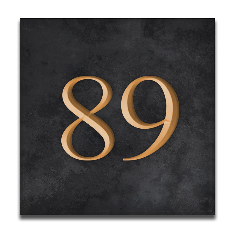 Velia 17.78cm H Stone House Number, 89, Gold