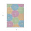 Tapis extérieur lavable à motif géométrique 8 pi x 10 pi vert mauve et turquoise