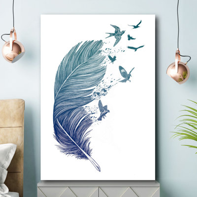 « plumes flyaway », reproduction d’impression sur toile tendue