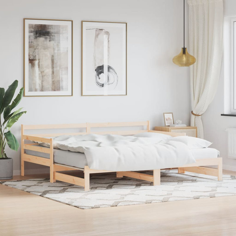 Solid Wood, European Single (90 x 200cm), Brown