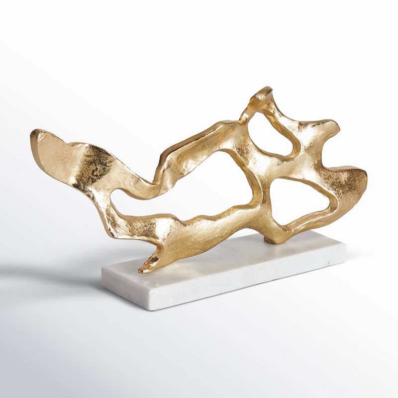 Sculpture abstraite Pepita Golden Drift