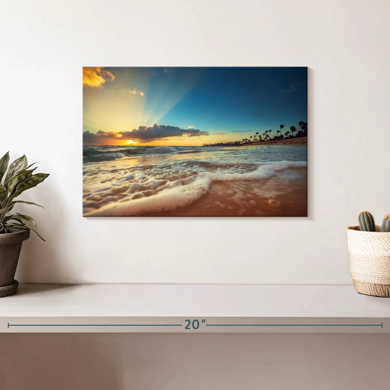 Plage dominicaine exotique Gillard, H 8 po x l 12 po
