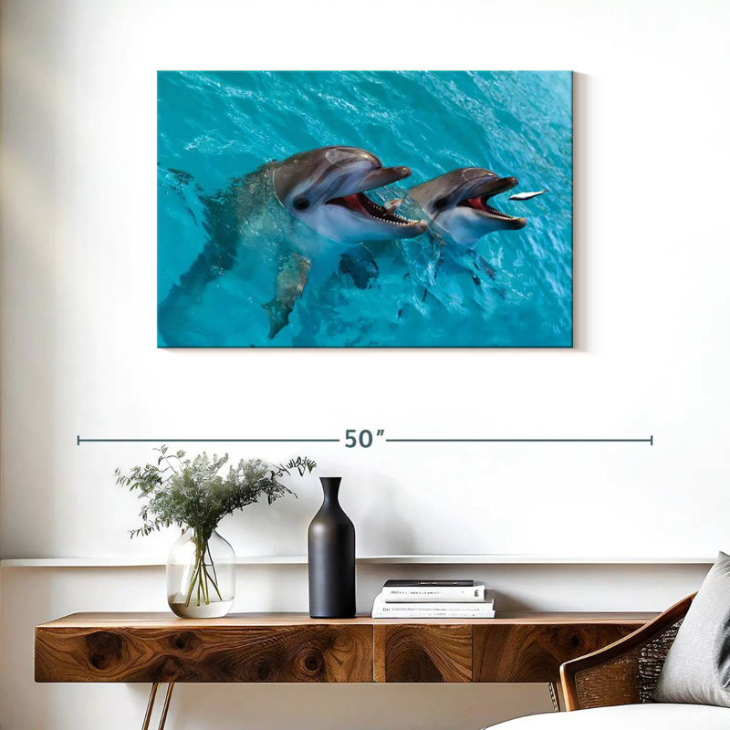 Brampt Cute Dolphins, 24" H x 36" W
