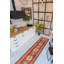Tapis de couloir unique en laine noué à la main nouvel âge 2 pi 9 po x 10 pi 7 po Ahmiyah - rouge / beige / bleu