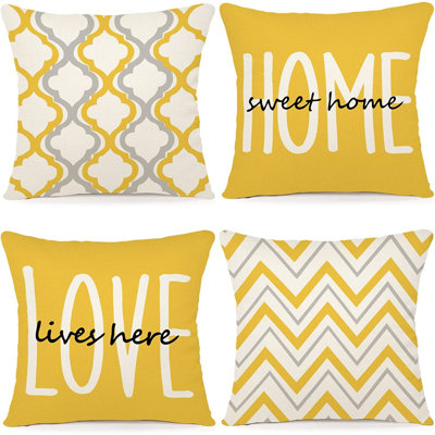 Geometric Linen Outdoor Pillow Cover