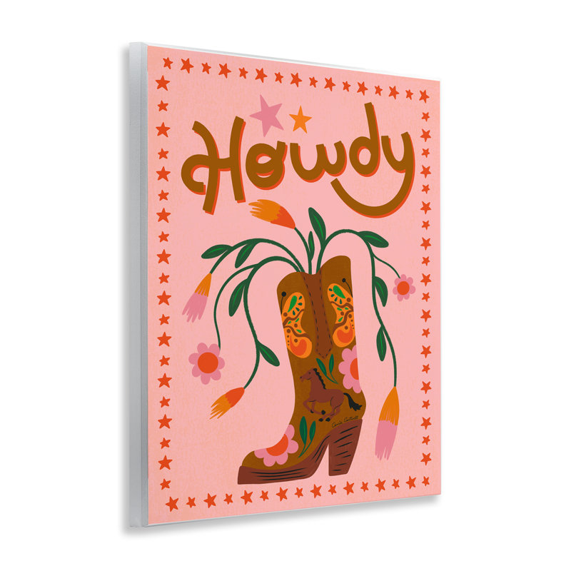 «Howdy Floral Cowgirl», art mural par Carrie Cantwell