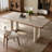 Vintage and minimalist solid wood dining table-112656159